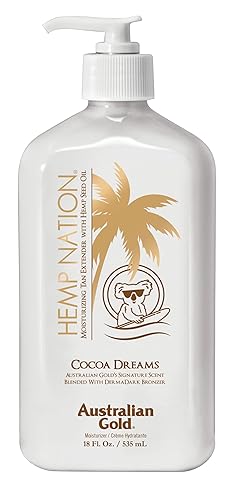 Hemp Nation Cocoa Dreams Tan Extender w/Derma Dark Bronzer 18oz Beauty & Personal Care Australian Gold