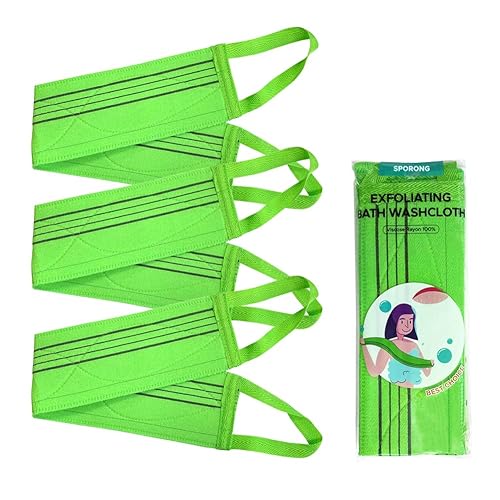 SPORONG x (3 pcs) Long Exfoliating Back Washcloth Bath Wash Towel Korean Italy Towel Beauty & Personal Care SPORONG