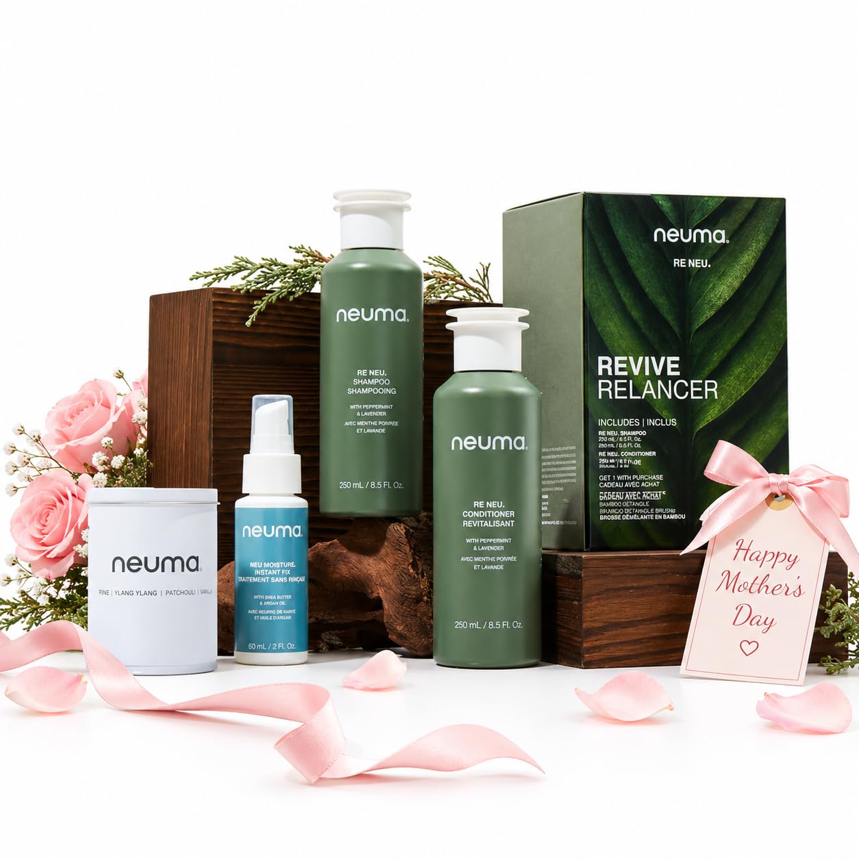 Neuma Re Neu Mothers Day Gift Set | Relaxation Gifts For Women | Complete Hair Care Set With Shampoo, Conditioner, Neu moisture Instant-Fix Therapy Beauty & Personal Care NEUMA