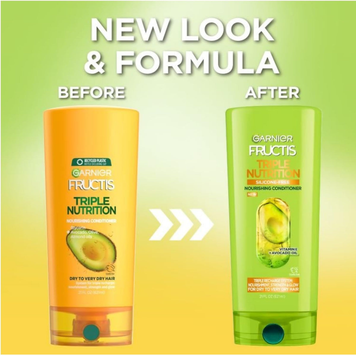 Garnier Fructis Triple Nutrition Conditioner, Dry to Very Dry Hair, 21 fl. oz.
