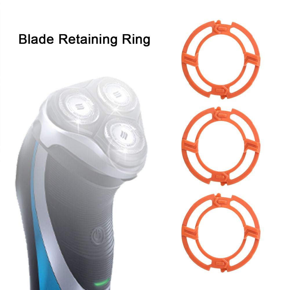 Maxmartt 3 Pcs Blade Retaining Ring Men's Shaver Razor Lock Ring Retaining Ring Orange Blade Retaining Plate Holder Compatible for Norelco Series 7000 Beauty and Personal Care Maxmartt