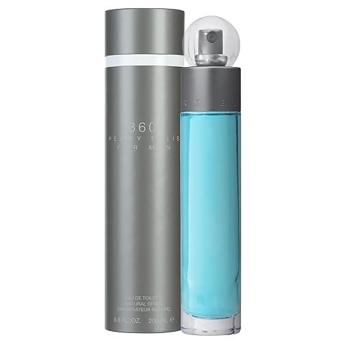 Perry Ellis 360° Eau De Toilette Spray for Men - Mens Cologne, Long Lasting Perfume, EDT, Fragrance with Notes of Bergamot, Juniper & Musk - 6.8 fl oz Beauty & Personal Care Perry Ellis