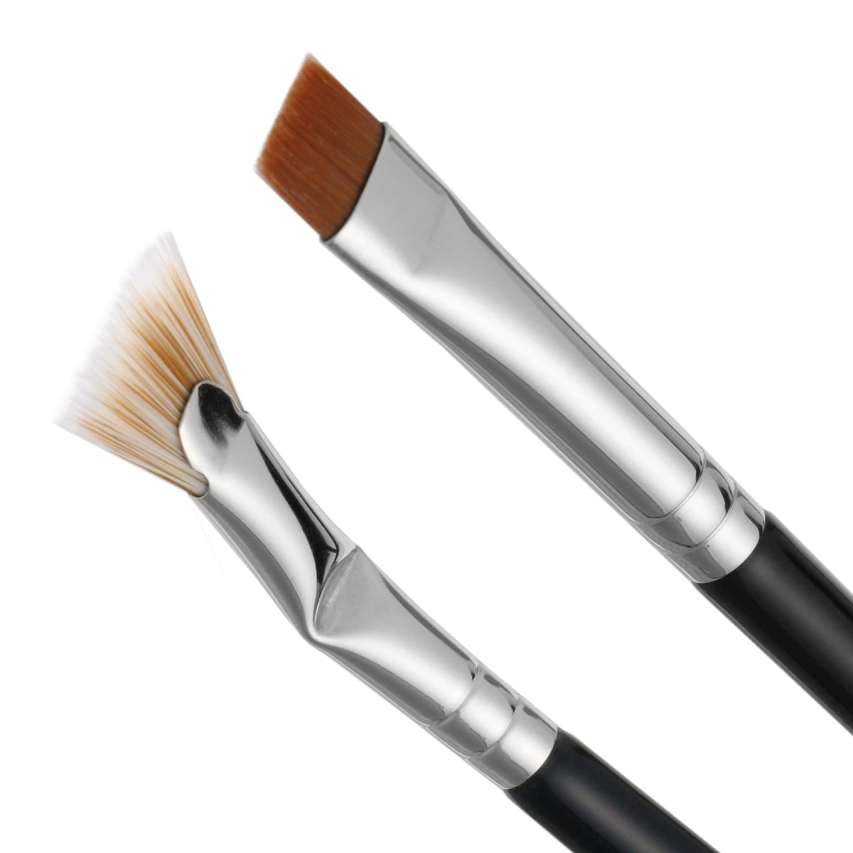 Bdellium Tools Professional Makeup Brush - Maestro Series 727 Double-Ended Bent Lash Fan/Flat Definer - With All-Vegan Synthetic Fibers, For Clean