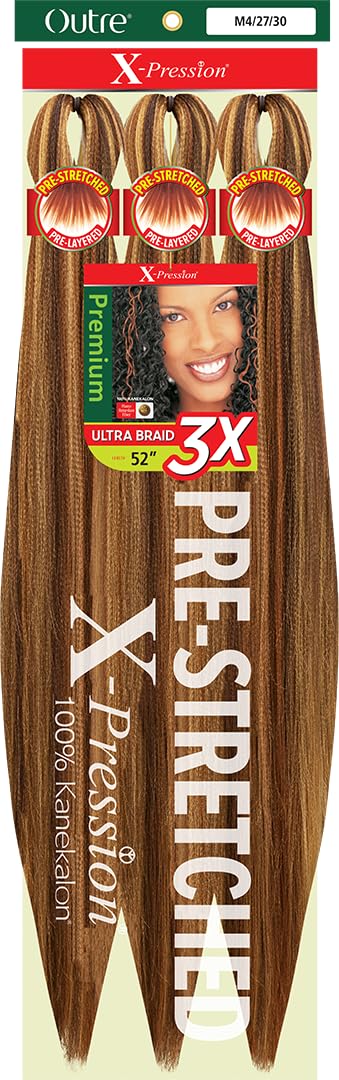 Outre X-Pression Braid - Pre Stretched Braid 52" 3X (5 Pack, M4/27/30)