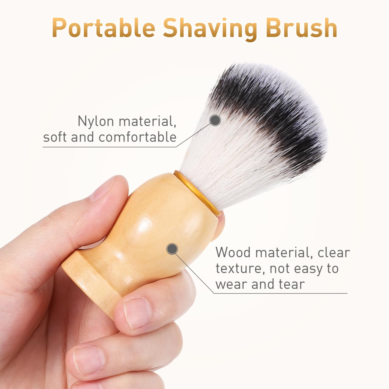 2 Pack Shaving Brush for Men Soft Bristle Beard Handle Wet Shave for Beard Debris Removal and Lathering with Shaving Soap Barber Salon Shave Tool Beauty and Personal Care ABOOFAN