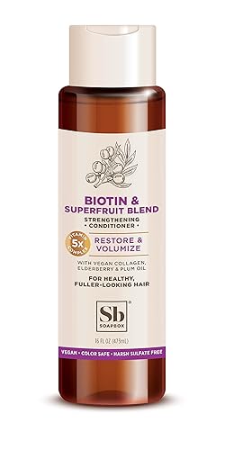Soapbox Soap Conditioner, Volumizing Conditioner with Biotin and Superfruit Blend, 16oz - Elderberry and Plum Oil for Healthy-Men & Women's Restoring Beauty & Personal Care Soapbox