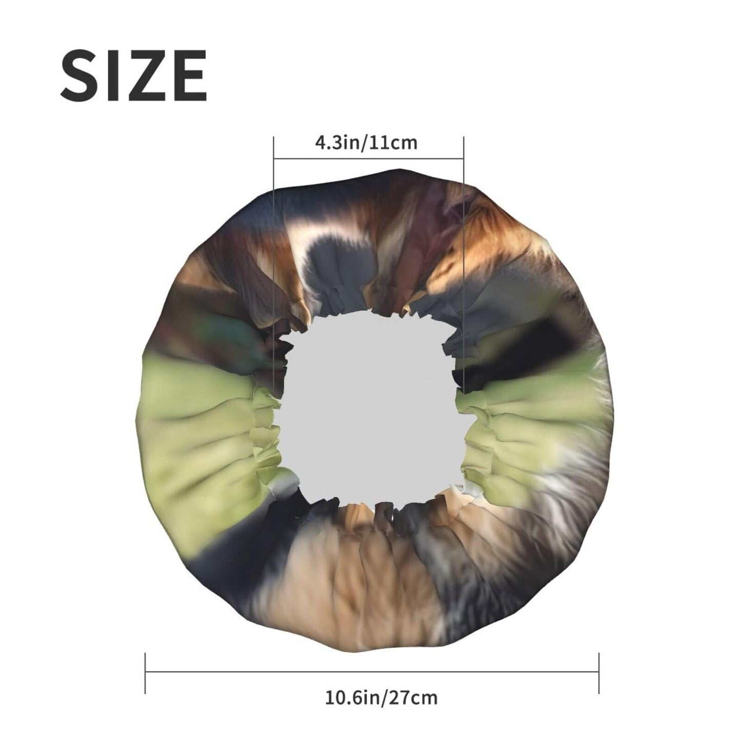 German Shepherd Puppy Shower Cap for Women Men Large Reusable Shower Bonnet Double-Layer Waterproof Bath Caps Elastic Band Hair Hat for All Beauty and Personal Care BWLHJKE