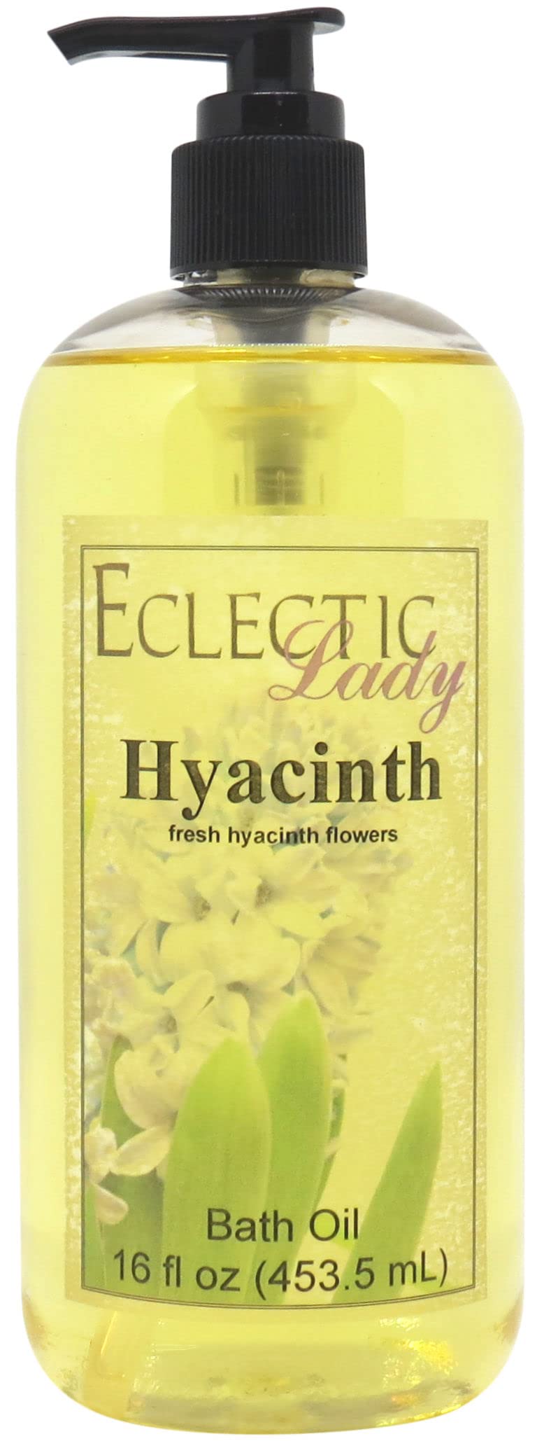 Hyacinth Bath Oil, Scented Body Oil, Relaxing Bathing Oil, 16 oz Beauty and Personal Care Eclectic Lady