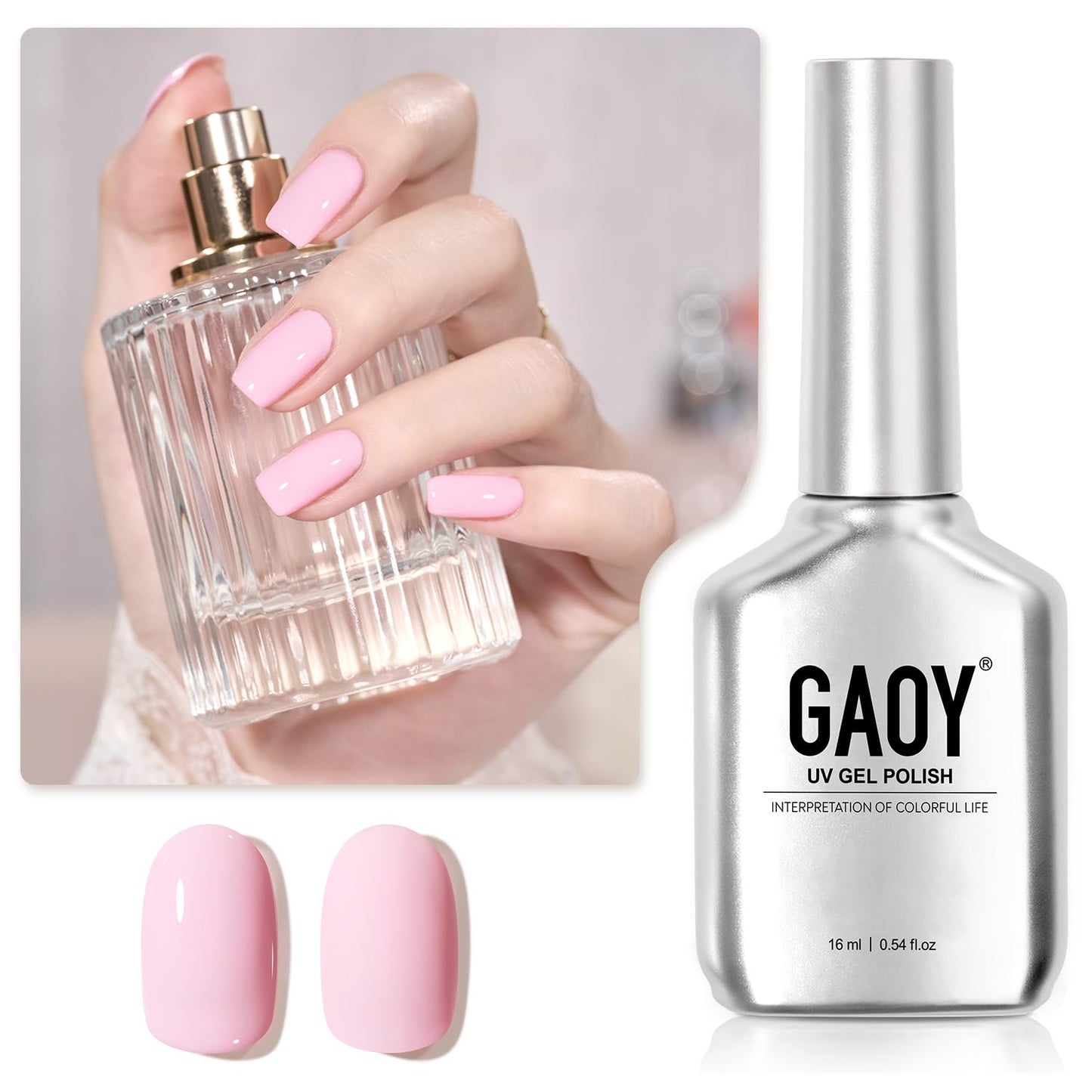 GAOY Pastel Gel Nail Polish, 16ml Blue Soak Off UV Light Cure Gel Polish for Spring Summer Soft Candy Nail Art DIY, Macaron 1587 Baby Blue Beauty and Personal Care GAOY Default Title