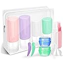 Travel Bottles Kit, TSA Approved Leak Proof Portable Toiletry Containers Set, Clear PET Flight Size Cosmetic Containers for Lotion, Shampoo Beauty & Personal Care Vitog