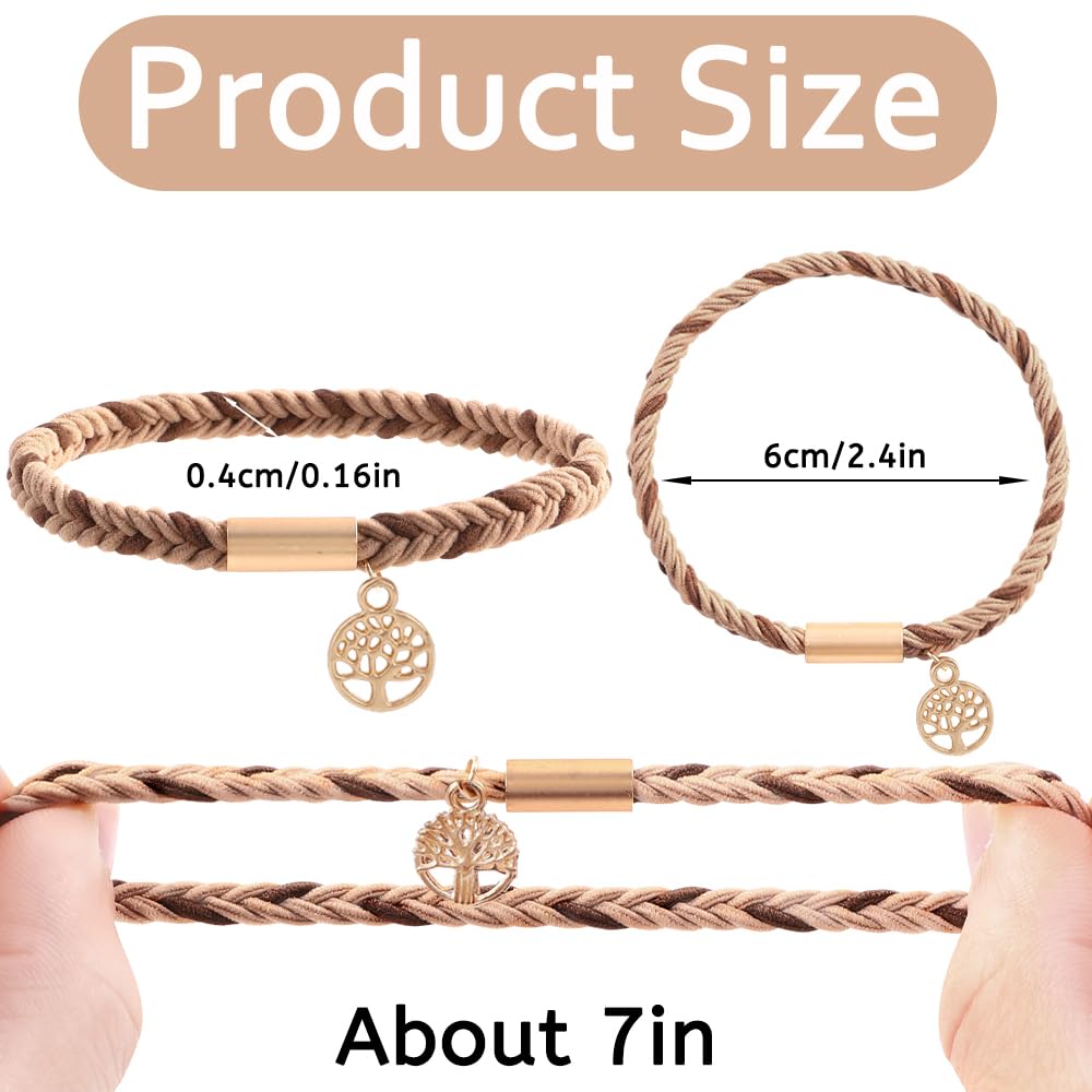 DIYDEC 32PCS Boho Hair Bracelets for Women Elastic Bracelets Hair Ties No Damage Hair Bands for Girls Thick Thin Long Curly Hair Accessories(C Style) Beauty and Personal Care DIYDEC