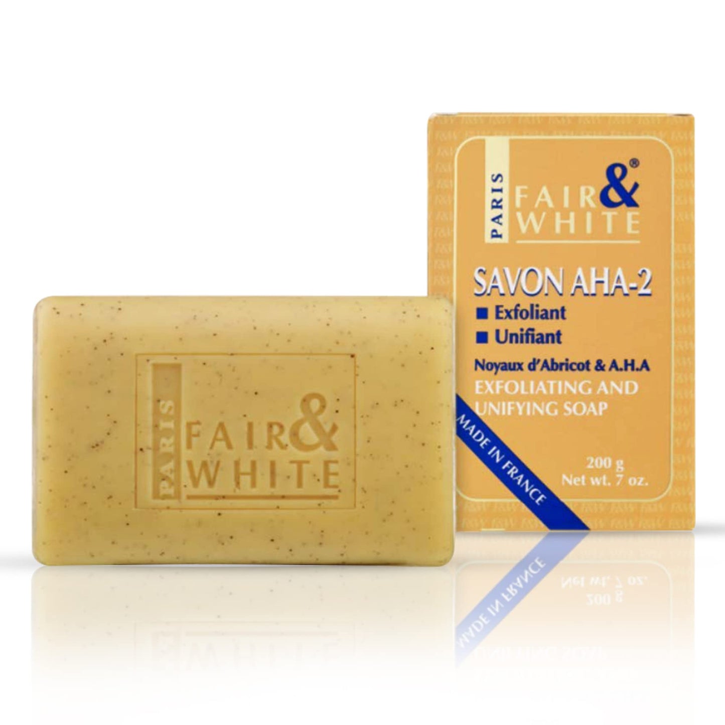 FAIR & WHITE Original AHA Exfoliating Soap - 200g / 7oz - Skin Brightening Soap, Lactic Acid Bar, Fade Dark Spots on: Face, Knees, Body & Armpits Beauty & Personal Care FAIR & WHITE