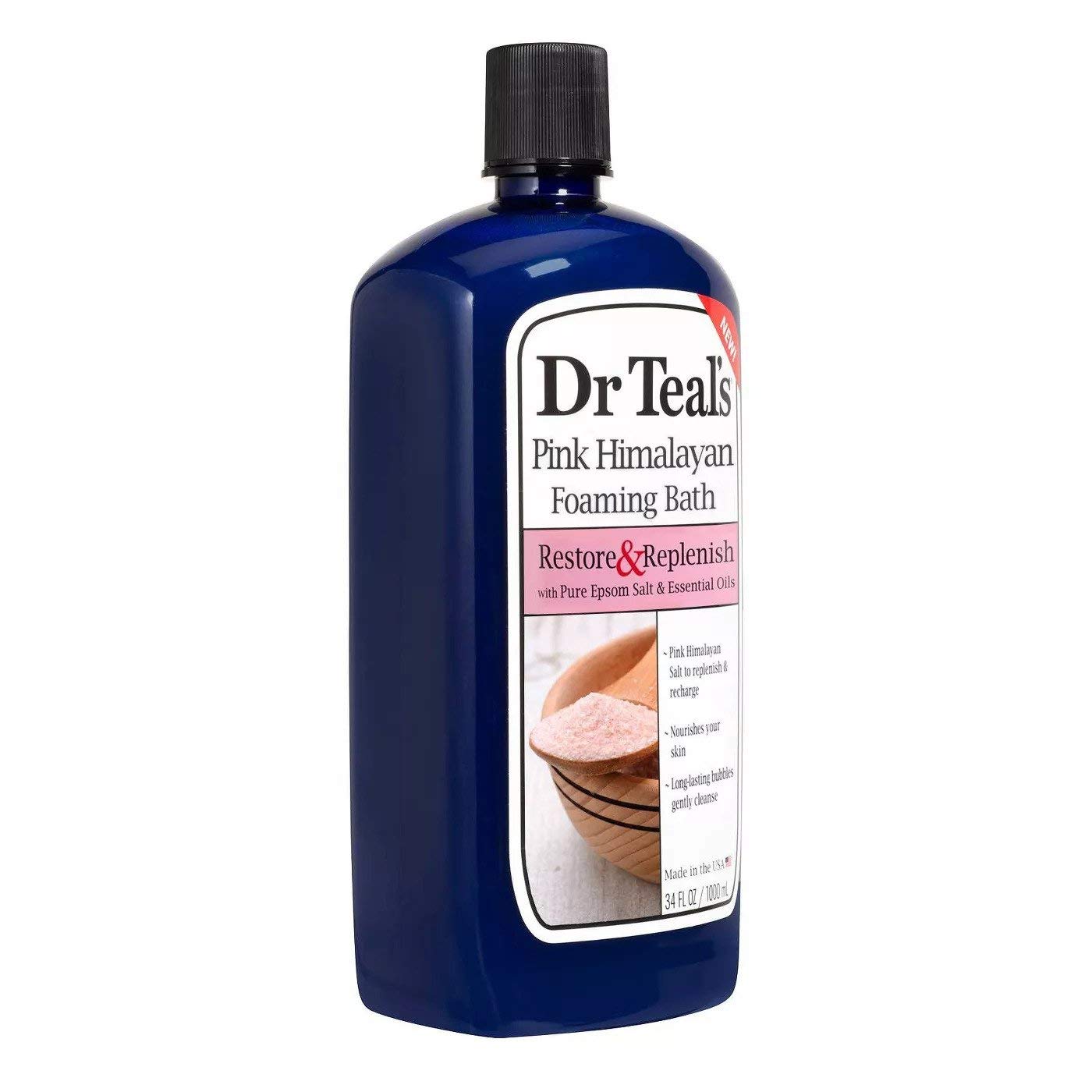 Dr Teal's Pink Himalayan Salt Foam Bath Gift Set (3 Pack, 34oz Ea.) - Essential Bergamot & Sweet Orange Oils Blended with Pure Epsom Salt Soothes Beauty and Personal Care Dr Teal's