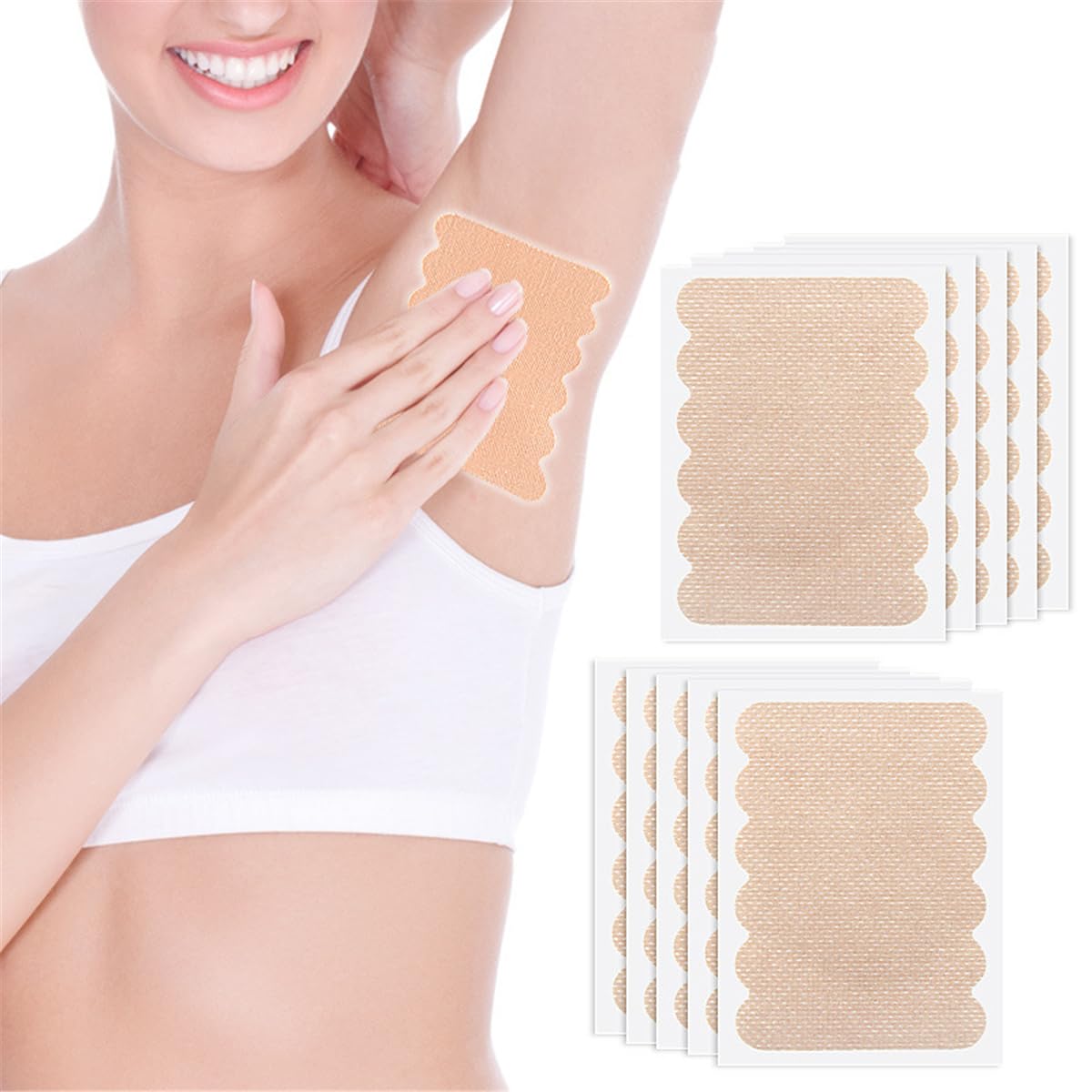 Underarm Sweat Pad for Women Men, 20 Pcs Invisible Thin Armpit Sweat Pads, Self Adhesive Disposable Anti Perspiration Absorbent Deodorant Prevention Beauty and Personal Care Xemz