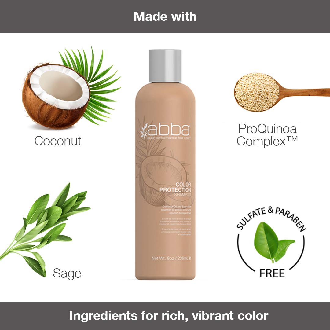 ABBA Color Protection Shampoo, Coconut Oil & Sage, 32 Fl Oz Beauty & Personal Care ABBA