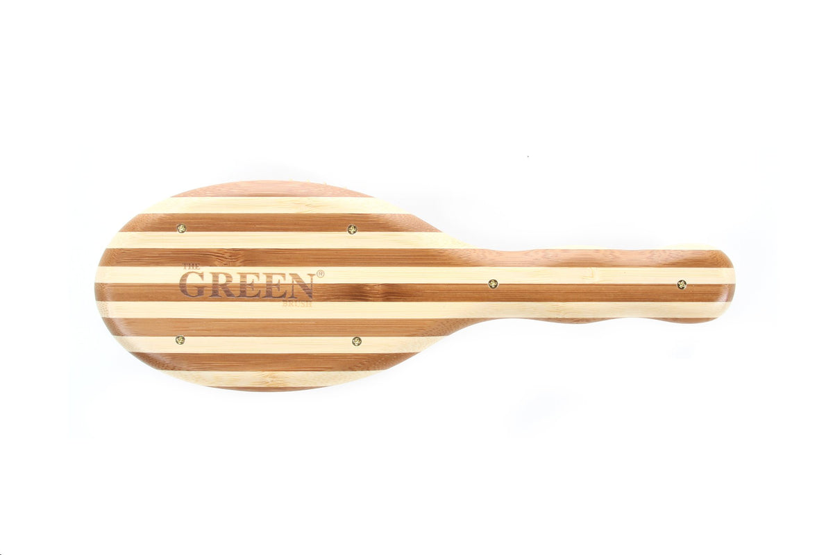 Bass Brushes | The Green Brush | Bamboo Pin + Bamboo Handle Hair Brush