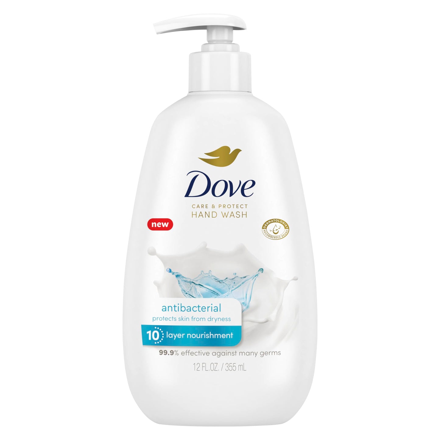 Dove Care & Protect Antibacterial Hand Wash Protects Skin from Dryness, More Moisturizers Than The Leading Ordinary Hand Soap, 12 oz Beauty & Personal Care Dove