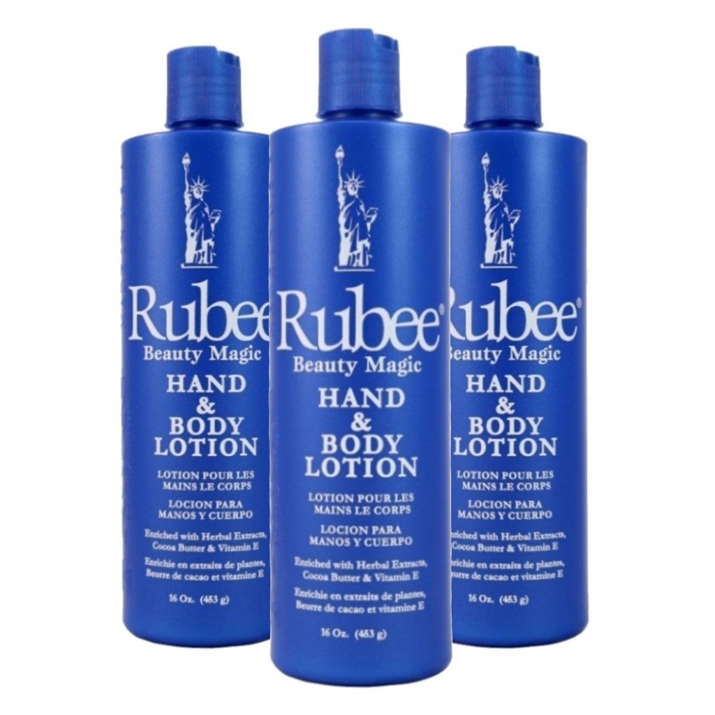 Rubee Cacao Butter Pack of 3 Body Lotion & Hand for Women - 16 oz.Travel Size Essentials for Dry Skin - Vitamin E Moisturizer - Herbal Extraction Beauty & Personal Care RUBEE