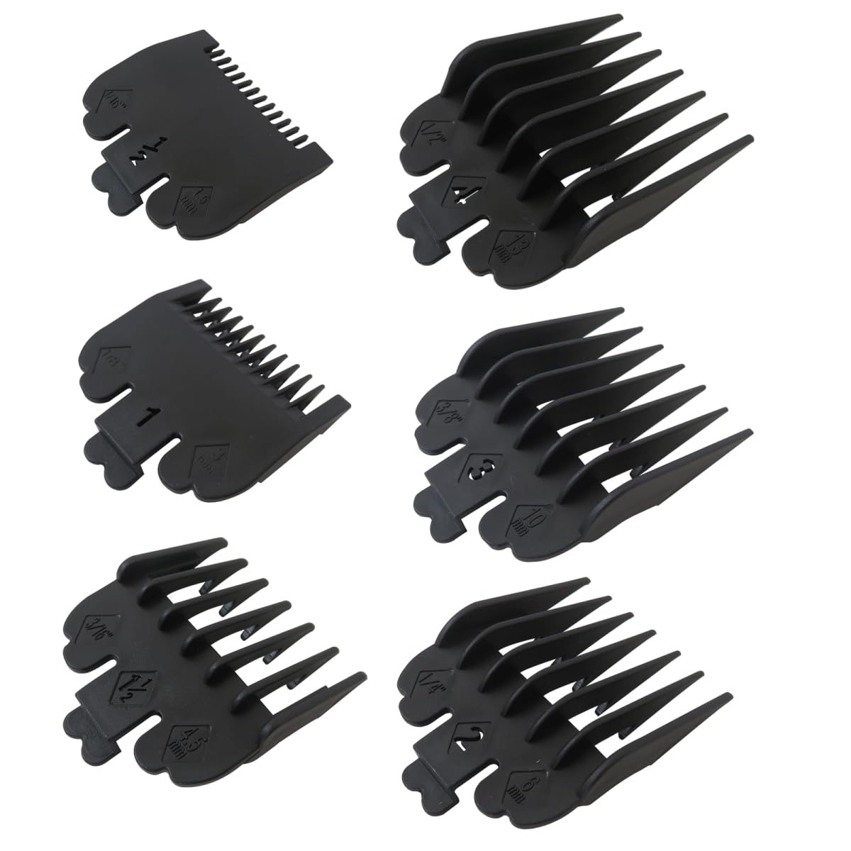 WELURE 6Pcs Clipper Guards Set Compatible for Wa-hl MC2 MC3 Multi-Purpose 79607 Clipper Models - Black Beauty and Personal Care WELURE