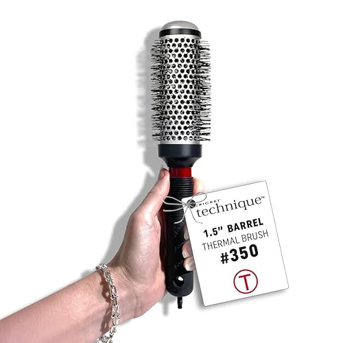 Cricket Technique Thermal Hair Brush #350 1.5” for Curling, and Styling - Heat-Retaining Barrel with Anti-Static Tourmaline Bristles, Round Thermal Beauty & Personal Care CRICKET