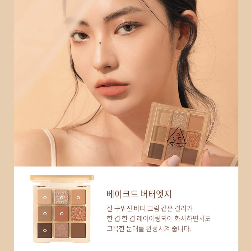 3CE Multi Eye Color Palette Clear Warm & Cool #Butter Cream 9Colors Peal Glow Eye Shadow Staylenanda Beauty & Personal Care 3CE