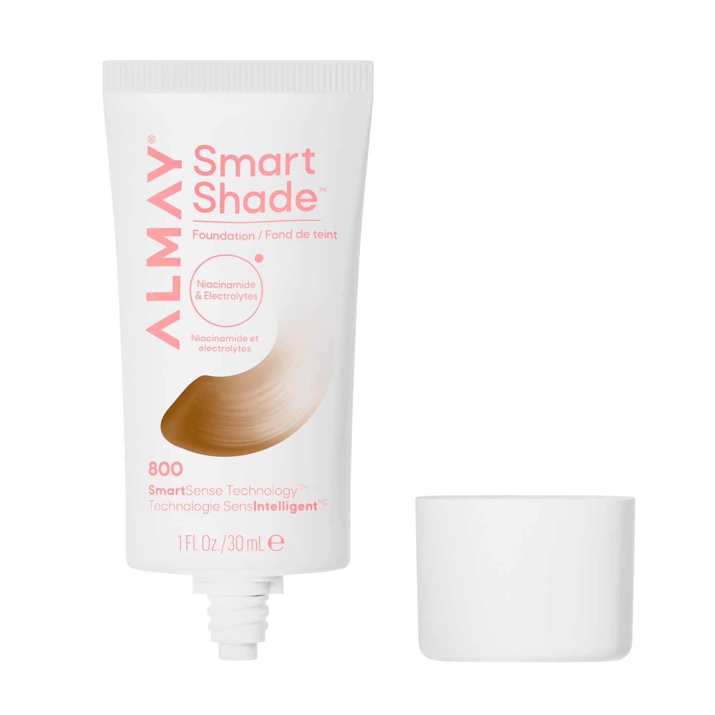 Almay Smart Shade™ Foundation, Oil-Free, Non-Comedogenic, Hypoallergenic, Vegan Face Makeup, 800 Deep, 1 fl oz Beauty & Personal Care Almay