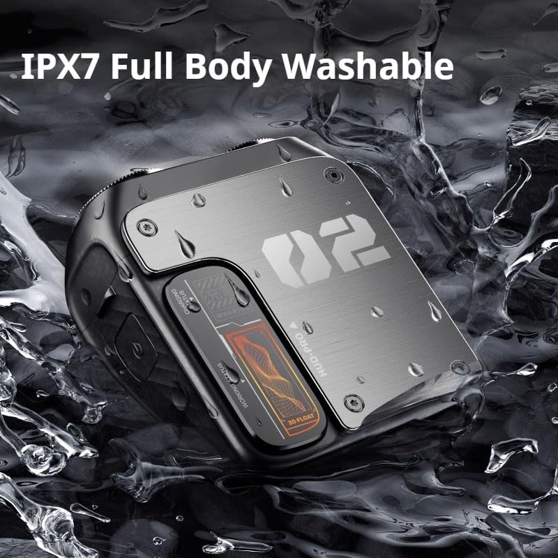 Mini Electric Shaver for Men, IPX7 Waterproof Rotary Dual Ring Shaver, 9000RPM USB-C Rechargeable Portable Travel Shaver, Wet/Dry Cordless Electric Beauty and Personal Care SPYOAMGHK