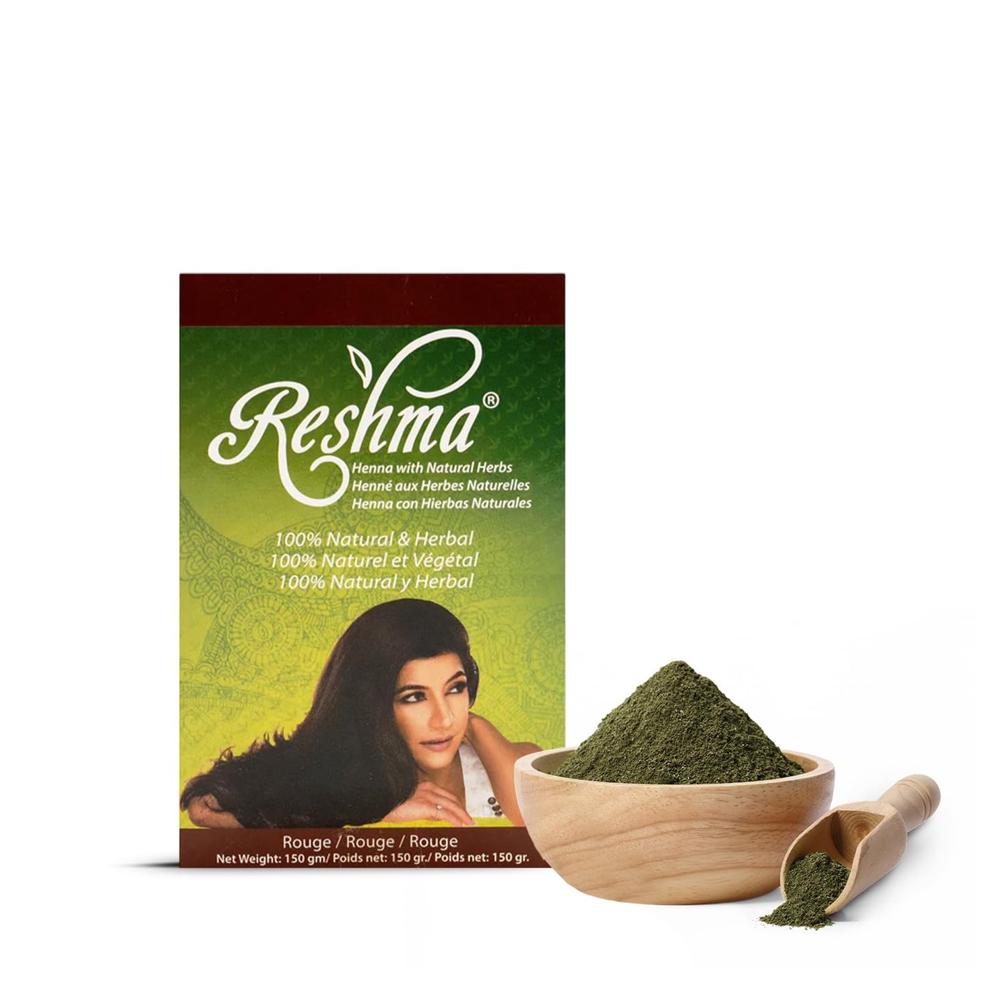 Reshma Beauty Ayurvedic Henna Hair Color Blend - Henna, Indigo & Herbal Extracts - Natural Red/Rouge Hair Color for Gray Blending - Heena Mehendi Beauty & Personal Care Reshma Beauty