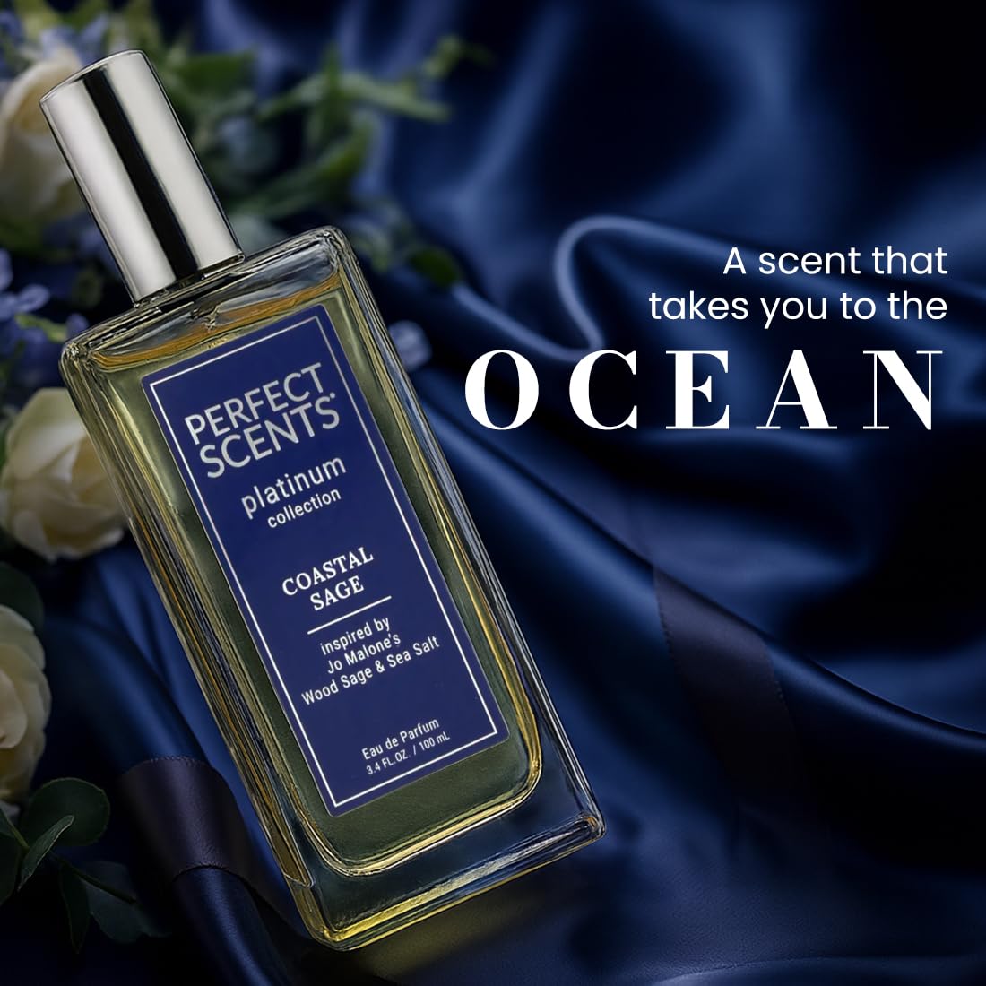 Perfect Scents Fragrances | Inspired by Jo Malone’s Wood Sage & Sea Salt | Platinum Collection | Coastal Sage | Unisex Eau de Parfum | Paraben Beauty & Personal Care Instyle Fragrances