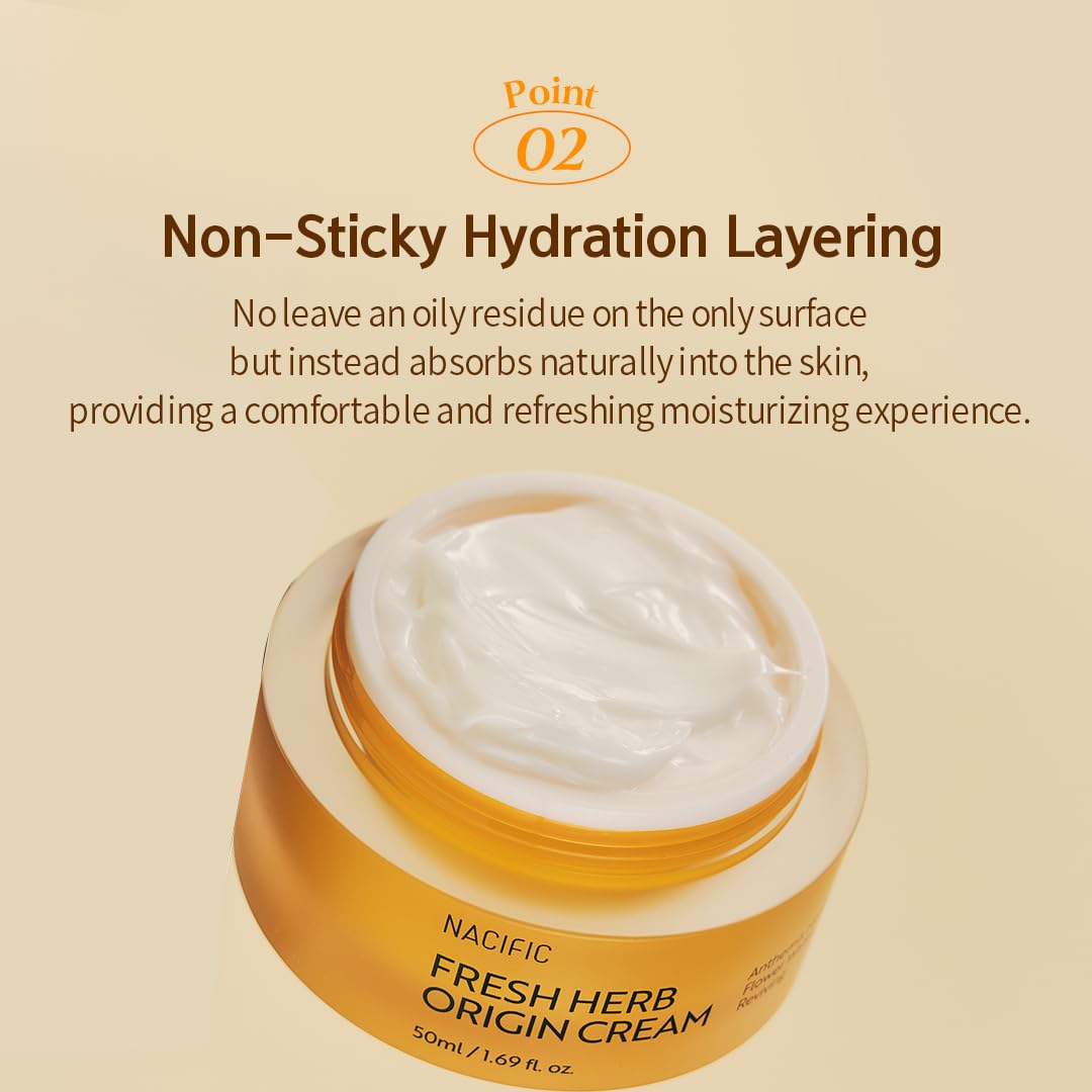 NACIFIC Fresh Herb Origin Facial Moisturizer Vitamin B, Vitamin Radiance Skin's moisture barrier Cream Hydrating day and night Korean skincare Beauty & Personal Care NACIFIC