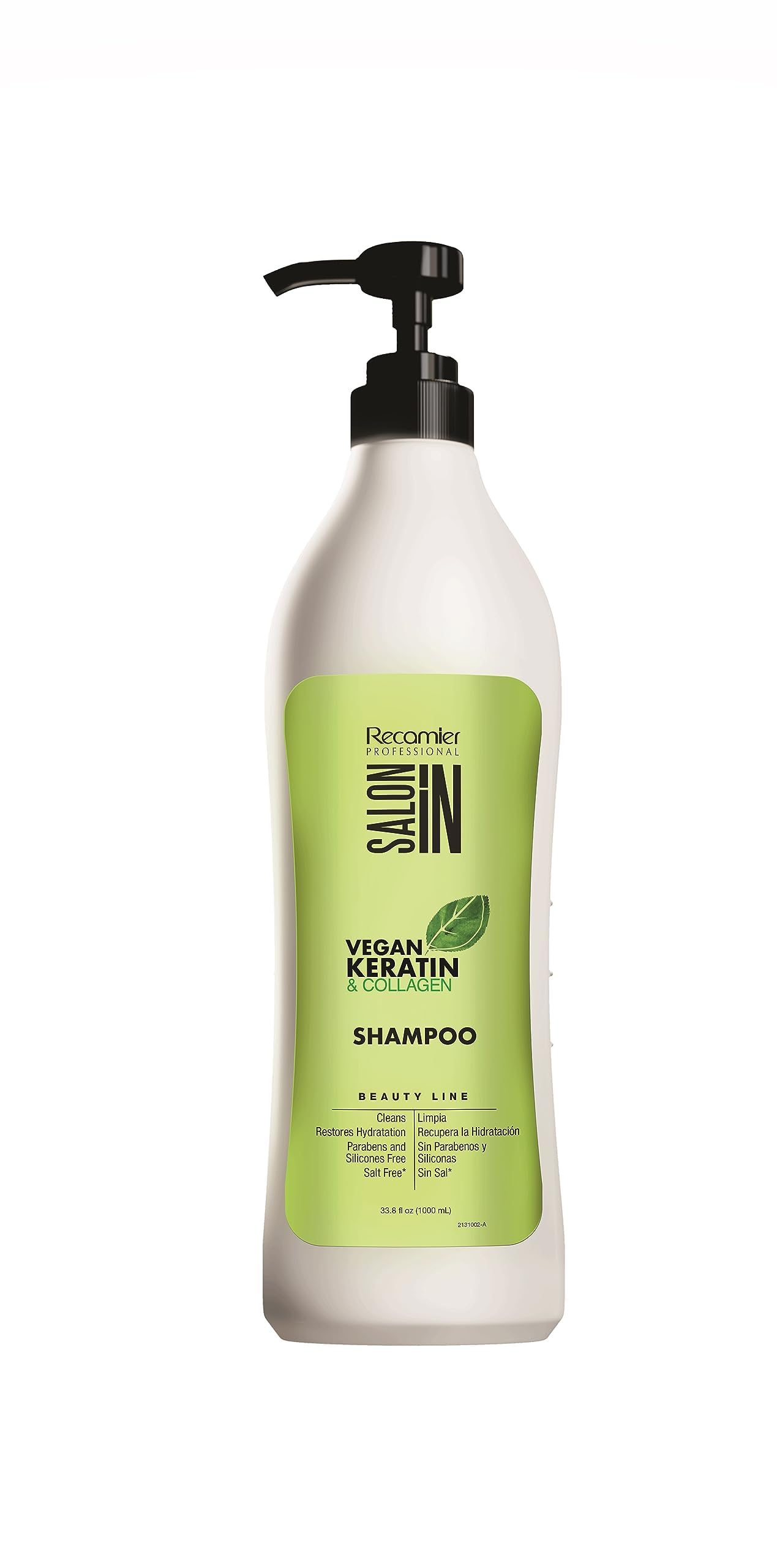 Salon In by Recamier - Vegan Keratin Hair Shampoo & Conditioner Bundle | Vegan Keratin & Collagen Set with Shampoo (33.8 fl oz / 1000 ml) Beauty & Personal Care RECAMIER PROFESSIONAL SALON IN