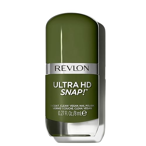 Revlon Ultra HD Snap Nail Color, Natural Rich Glossy Polish, 100% Vegan Formula, No Base or Top Coat Needed, 022 Commander in Chief, 0.27 fl oz Beauty & Personal Care REVLON