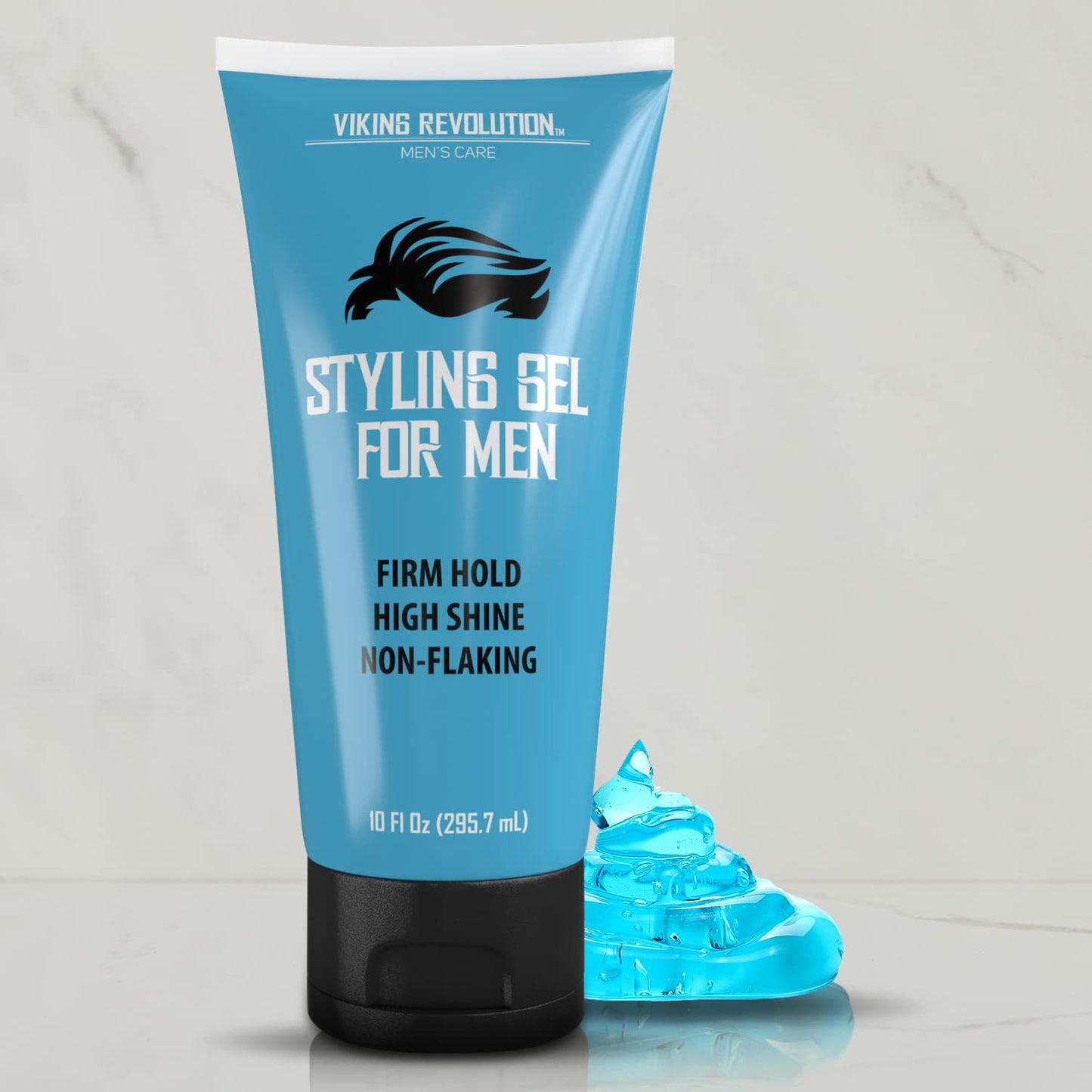 Hair Gel for Men Strong Hold - Mens Hair Gel Extra Strength - Styling Gel for Hair Clear Hair Gel - Firm Hold Gel Hair High Shine Non-Flaking Curly Beauty & Personal Care Viking Revolution