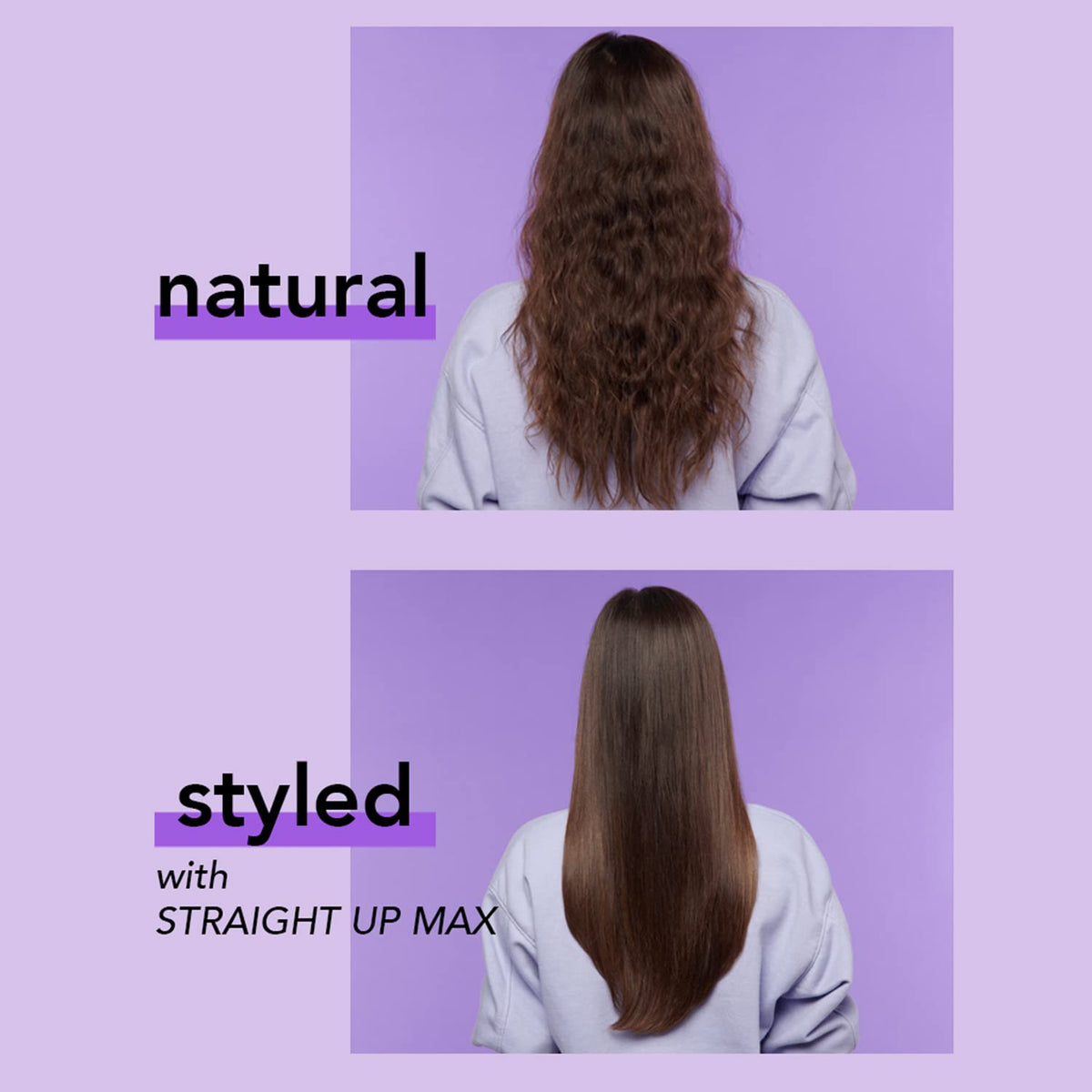 InStyler Straight Up Max Ceramic Straightening Brush - Detangling Hair Brush Straightener with Powerful Ceramic Heated Plates for Smooth, Frizz-Free