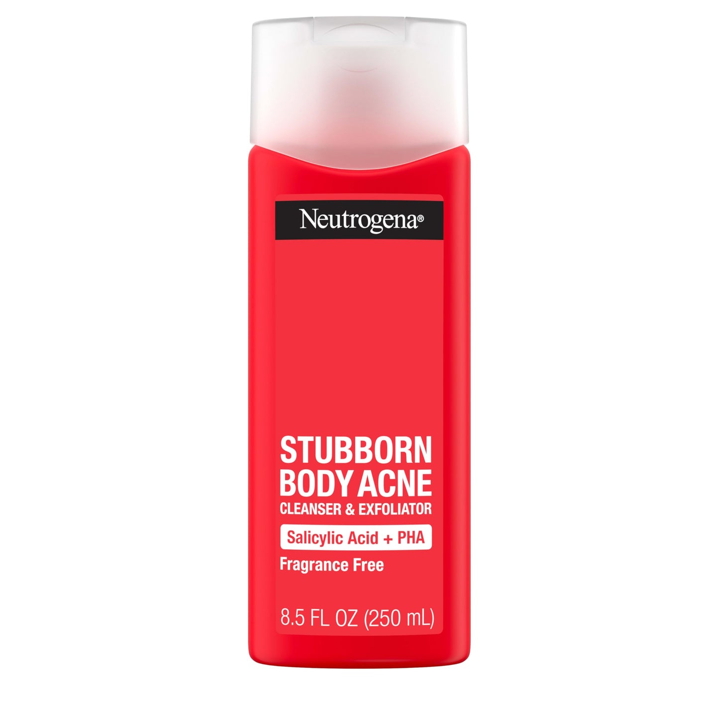 Neutrogena Salicylic Acid & PHA Stubborn Acne Body Wash, Exfoliating Cleanser Acne Treatment for Chest & Shoulder, Gently Clears, Exfoliates & Helps Beauty & Personal Care Neutrogena