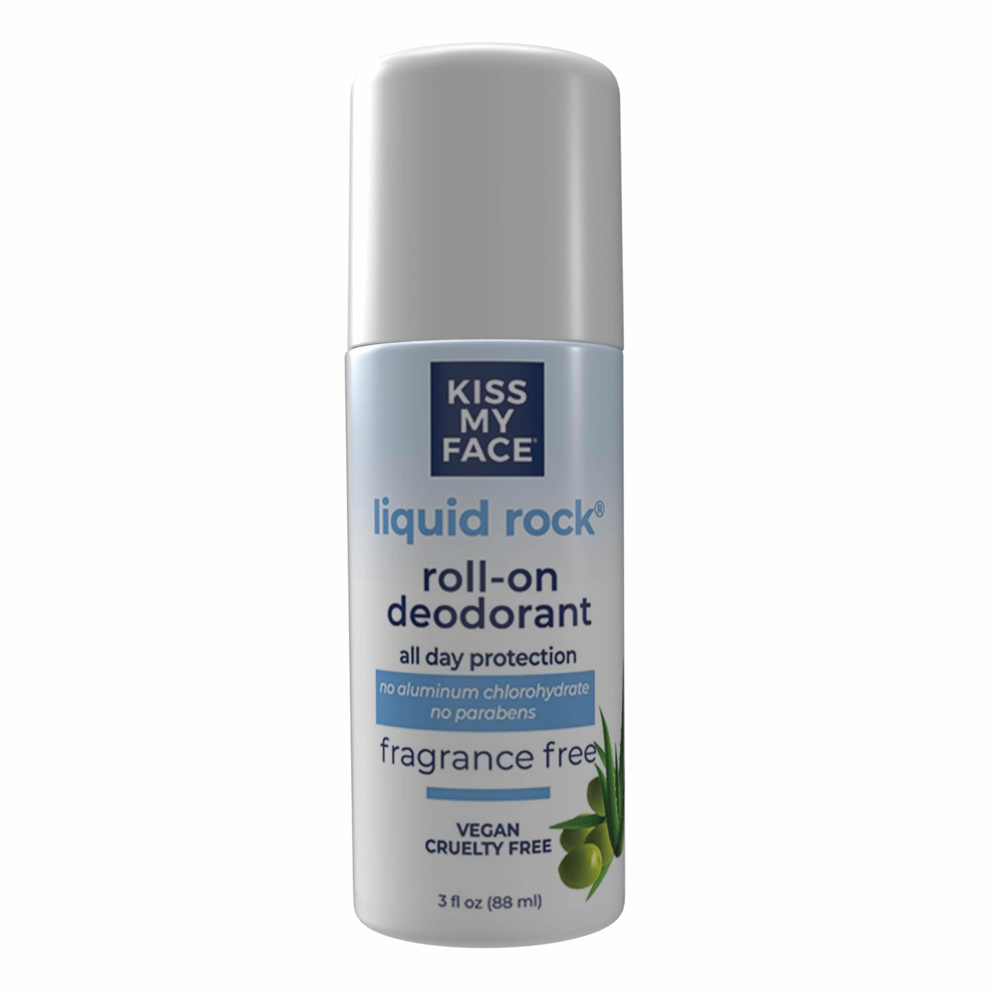 Kiss My Face Liquid Rock Roll-On Deodorant, Fragrance Free, Aluminum Chlorohydrate Free Deodorant For Women And Men, With Added Willow Bark Beauty and Personal Care Kiss My Face