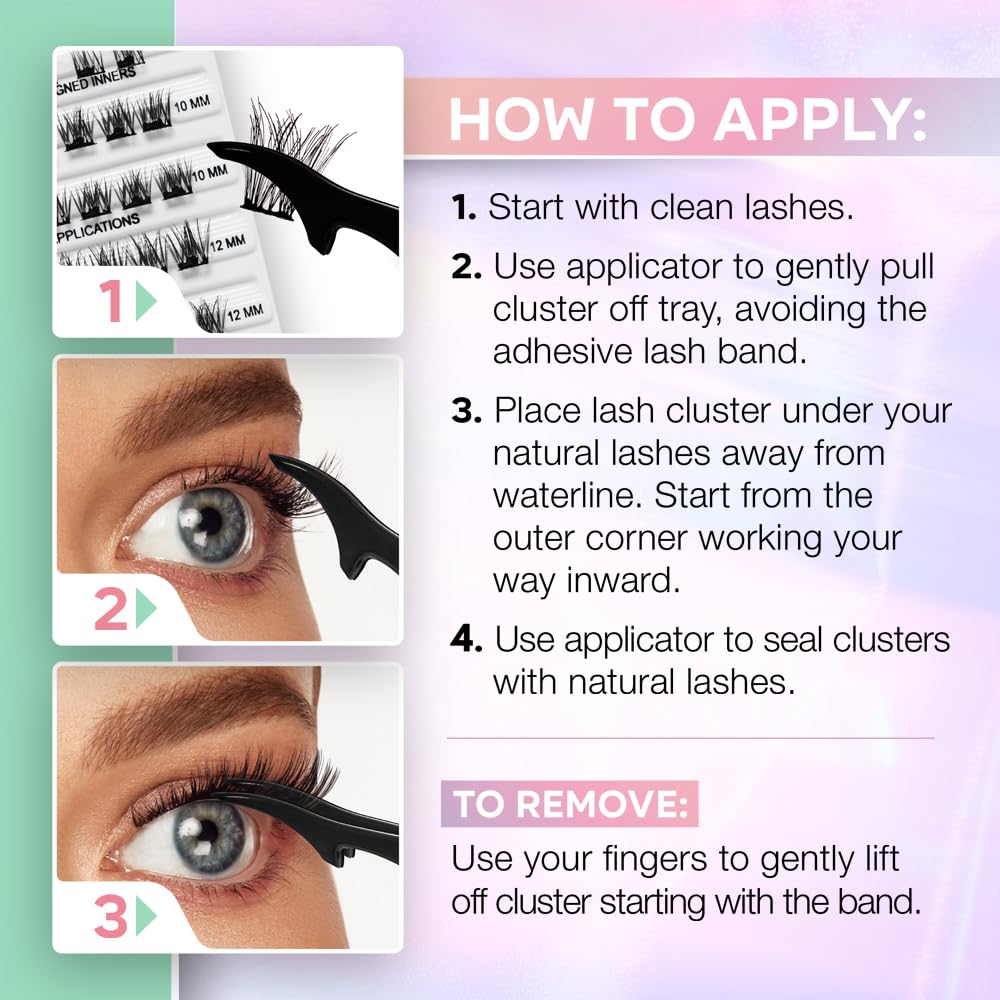Ardell Press On Lashes, Naked Soft Volume, Pre Glued Lash Clusters, 30 ct