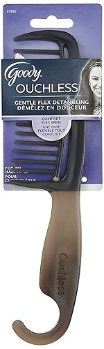 Goody Ouchless Shower Comb, All-Purpose Detangling Comb for Knots & Tangles, Pain-Free Detangler for Wet or Dry Hair, For Women, Men, Boys, and Girls Beauty & Personal Care GOODY