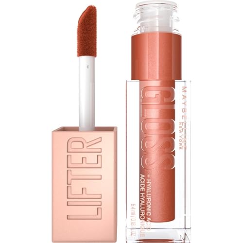 Maybelline Lifter Gloss, Hydrating Lip Gloss with Hyaluronic Acid, High Shine for Plumper Looking Lips, Copper, Terracotta Neutral, 0.18 Ounce Beauty & Personal Care MAYBELLINE