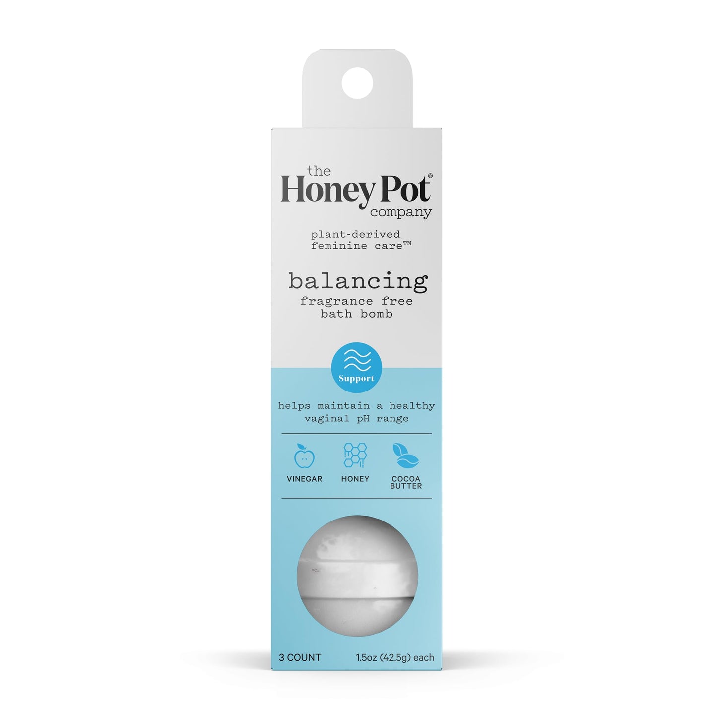 The Honey Pot Company - Balancing Fragrance Free Bath Bombs - pH Balancing, Refreshing and Hydrating - 3ct Beauty and Personal Care The Honey Pot Company