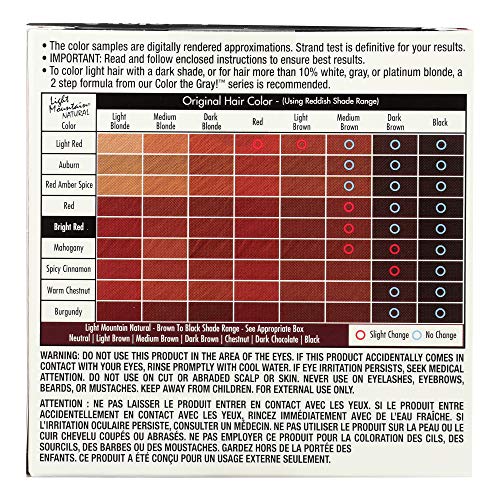 LIGHT MOUNTAIN 187013 Natural Hair Color 3 Piece -bright Red, 4 Ounce (Pack of 3) Beauty & Personal Care LIGHT MOUNTAIN
