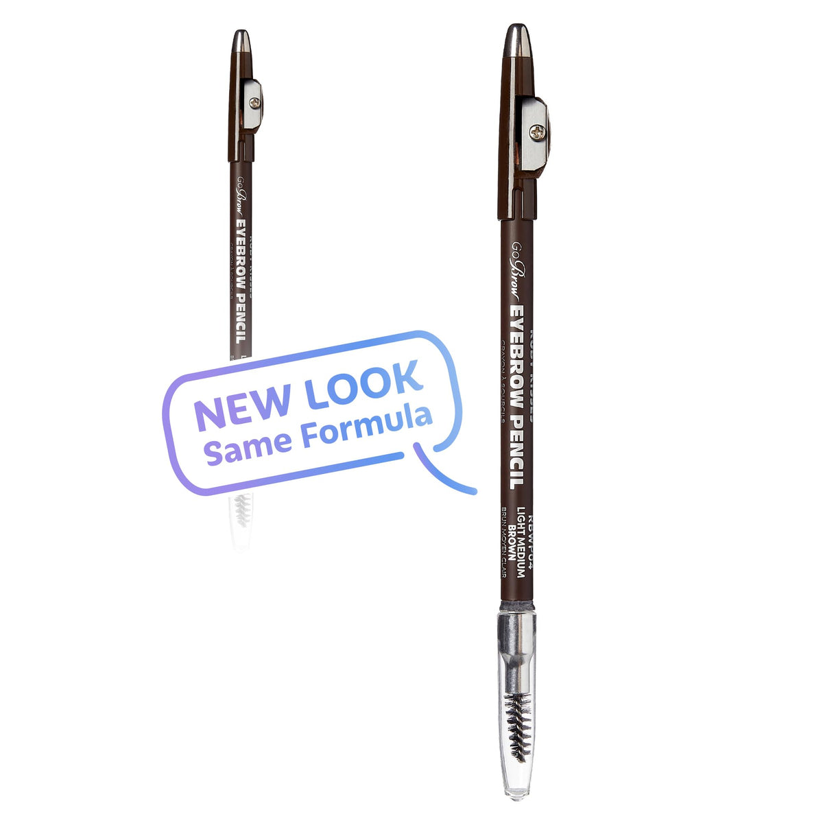 Kiss Go Brow Eyebrow Wooden Pencil Light Medium Brown(6 Pieces) Beauty & Personal Care Ruby Kisses