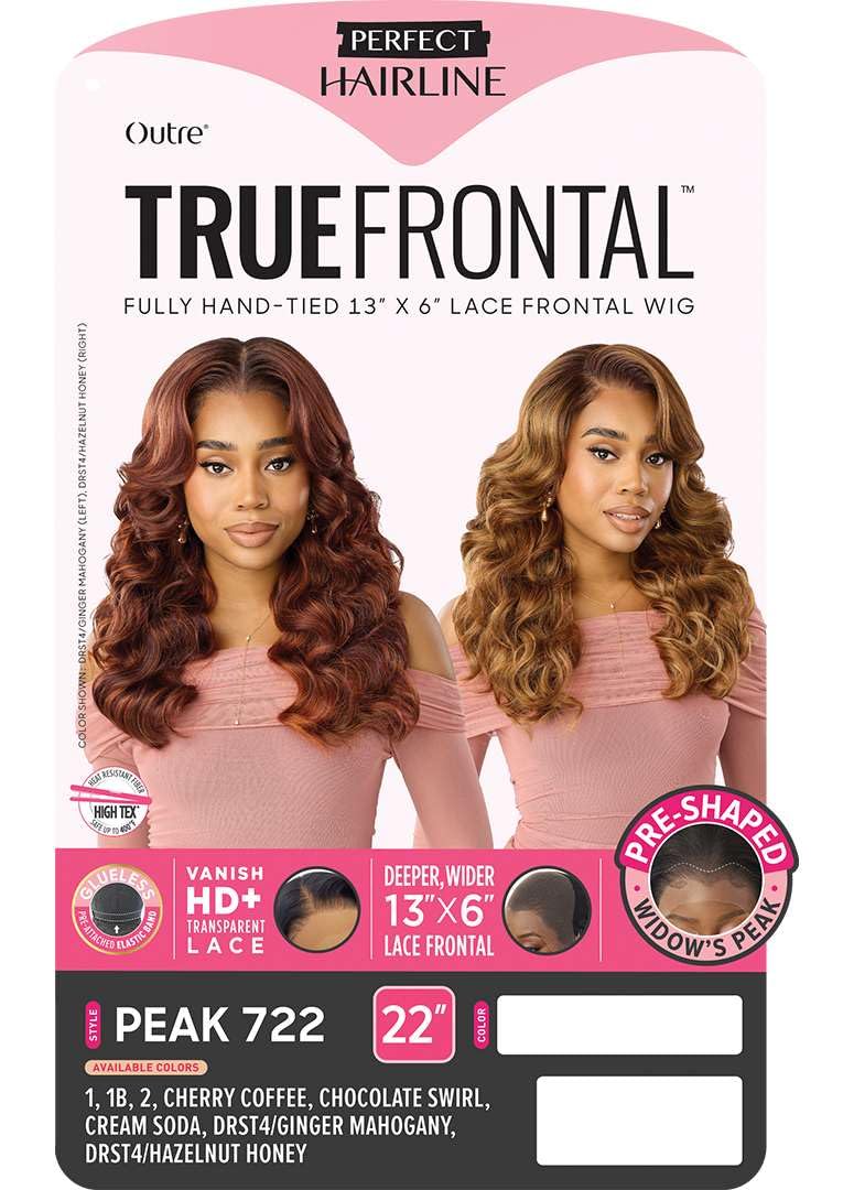 Outre Lace Front Wig - Perfect Hair Line 13X6 - True Frontal Peak 722 (CHOCOLATE SWIRL)