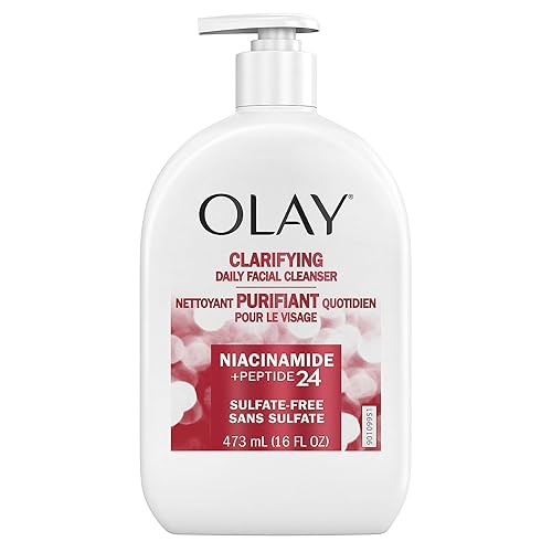 Olay Face Wash, Daily Facial Cleanser with Niacinamide, Peptides & Glycerin - Clarifying, Refreshes Skin Surface, Refines Appearance of Pores Beauty & Personal Care Olay