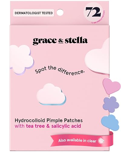 grace & stella Award Winning Pore Strip - Pimple Patches for Face - Hydrocolloid Acne Patches - Absorbs Zits, Reduces Redness - Cute Patches Beauty & Personal Care grace & stella
