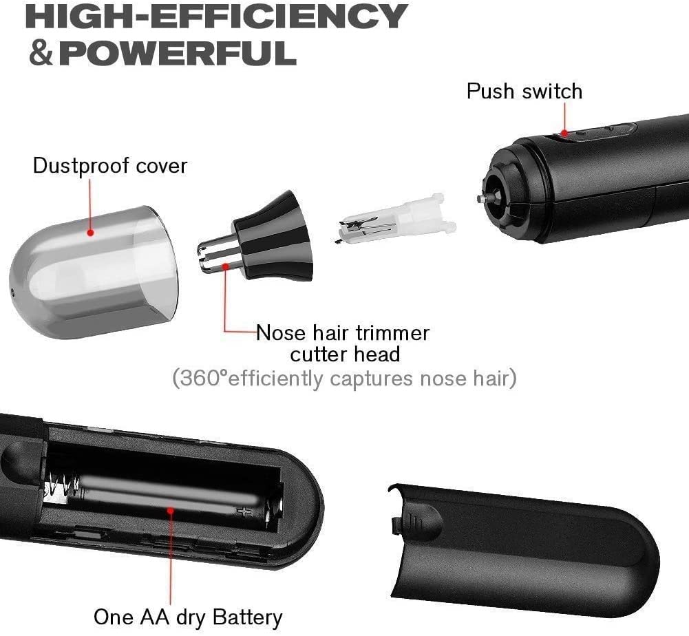aiqiua Professional Painless Ear Nose Hair Trimmer for Men and Women, Nose Hair Trimmer,Waterproof Dual Edge Blades for Easy Cleaning, Easy to use Beauty and Personal Care aiqiua