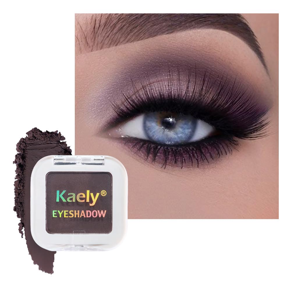 Kaely Smokey Plum Single Eyeshadow Makeup, Purple Neutral Powder Matte Eye Shadow for Older Women, Monochrome Eye Shadow Palette Pigmented Waterproof Beauty and Personal Care Kaely Default Title