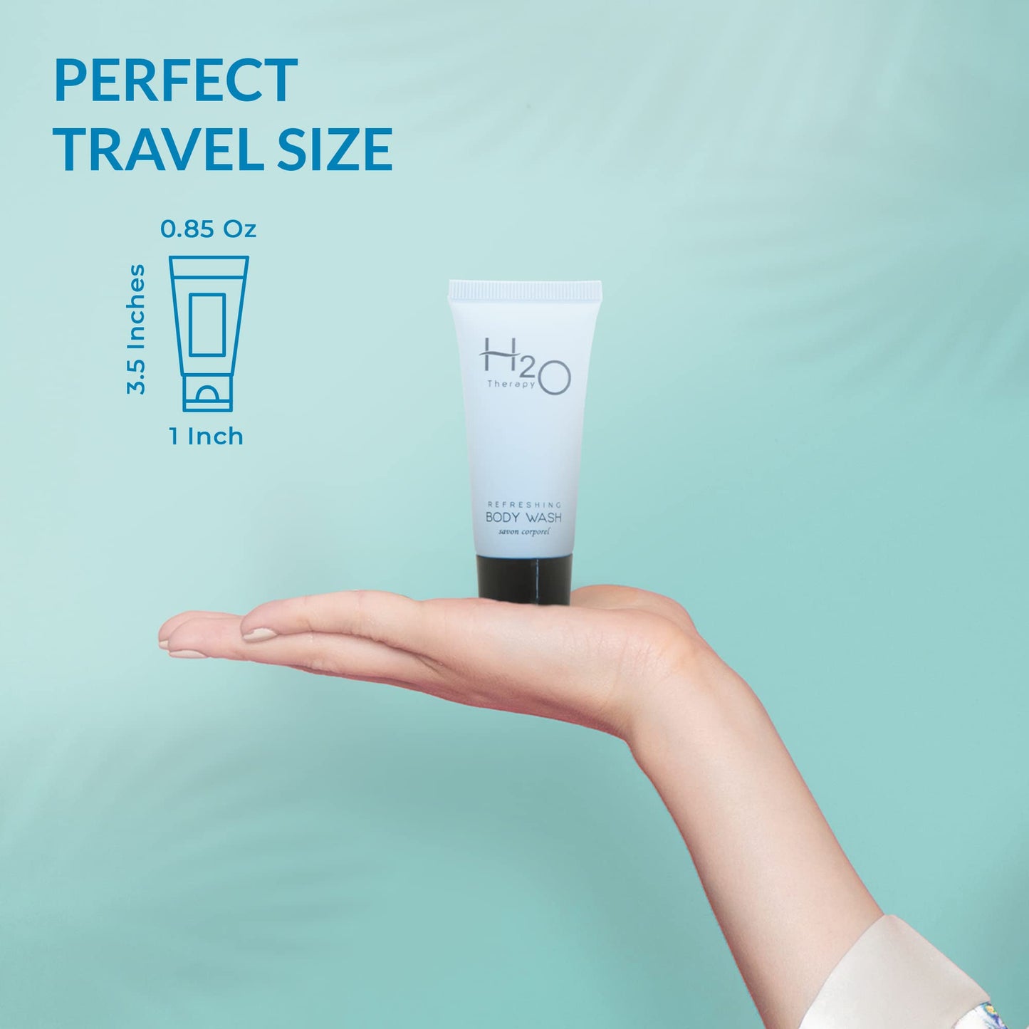 Travel Size Hotel Body Wash 20 Count 0.85 oz Bottles Guest Amenities for Hotels Vacation Rentals and Short Term Rentals Paraben Free Green Tea Scent Beauty & Personal Care H2O Therapy