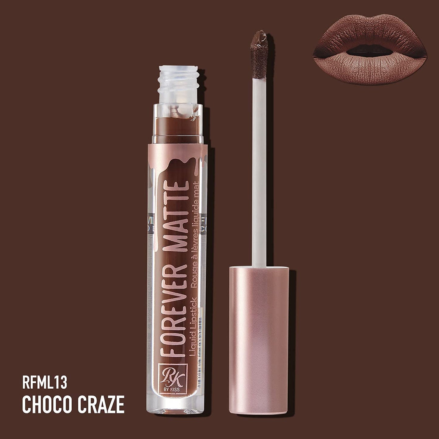 Ruby Kisses Forever Matte Liquid Lipstick - RFML13 (Choco Craze) Beauty & Personal Care Ruby Kisses