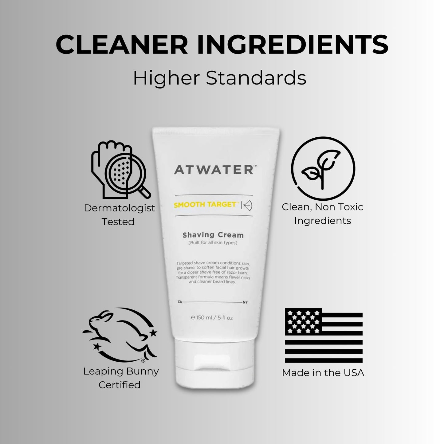 ATWATER Smooth Target Shaving Cream, Men's Pre-Shave and Shave Cream in One, Translucent Formula with Rosa Gallica Extract, Nick-Free Protection… Beauty & Personal Care ATWATER